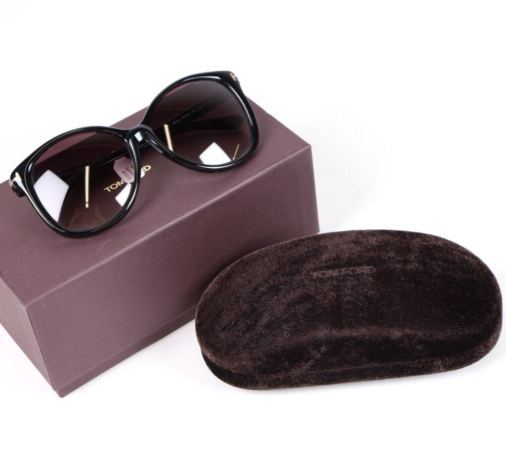 Black large round frame sunglasses