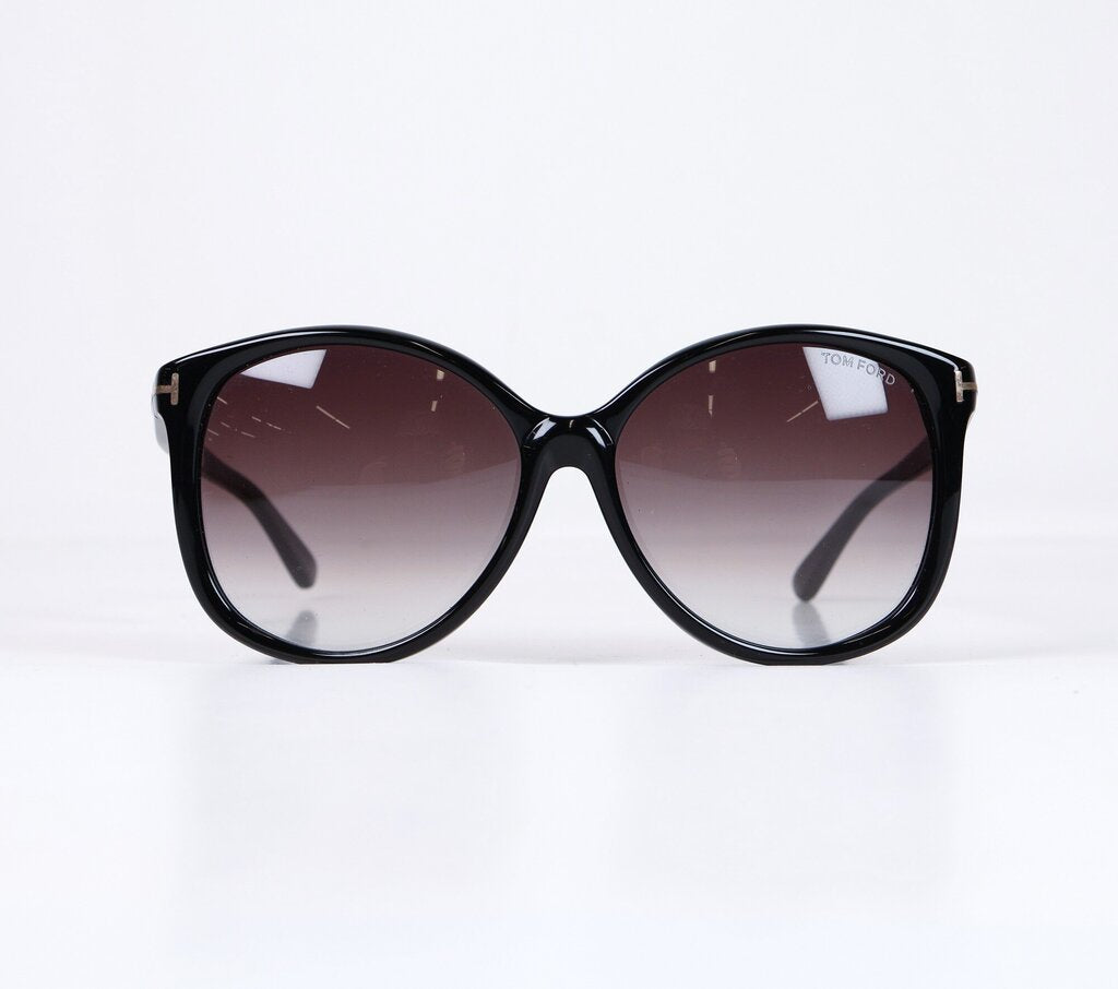 Black large round frame sunglasses