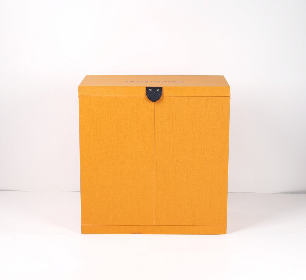 Gold Leather and White Ostrich Mini Capucine