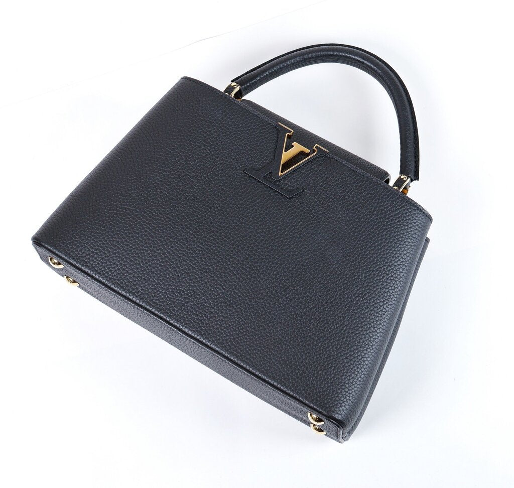 Black Leather Capucine MM