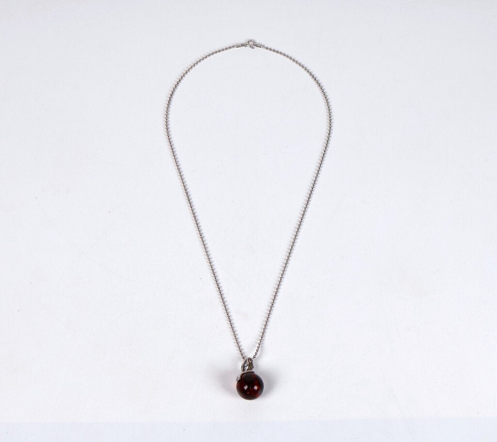 Cherry Baltic Amber Pendant Necklace