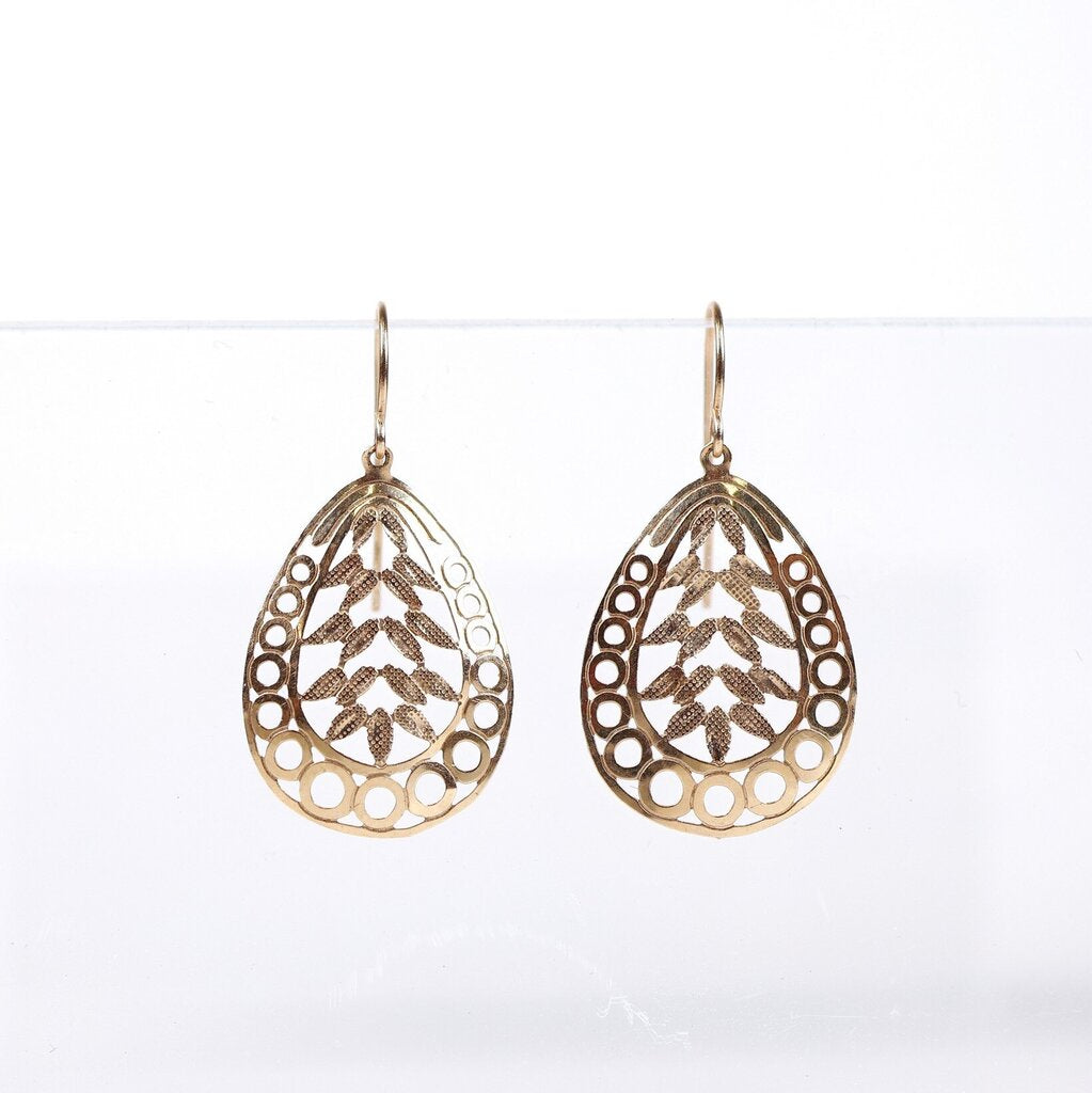 14K Gold Teardrop Earrings