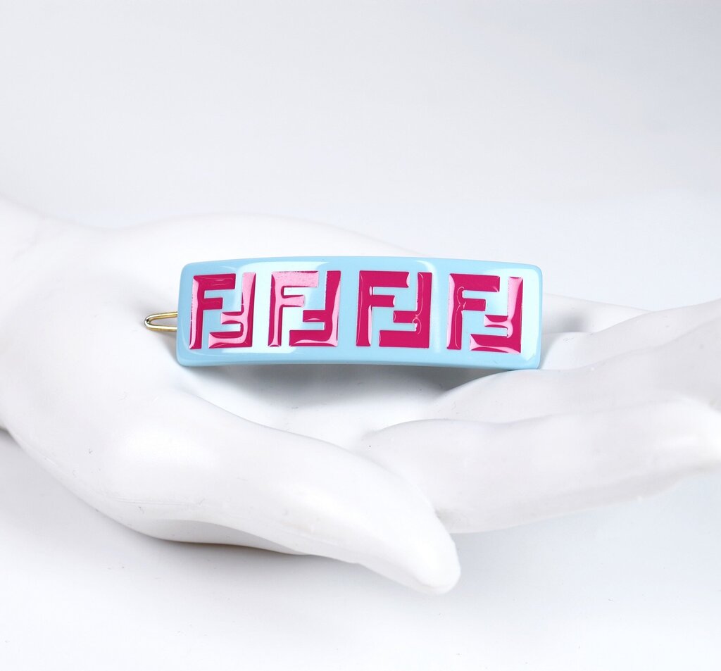 Fendi Logo Acrylic Barrette