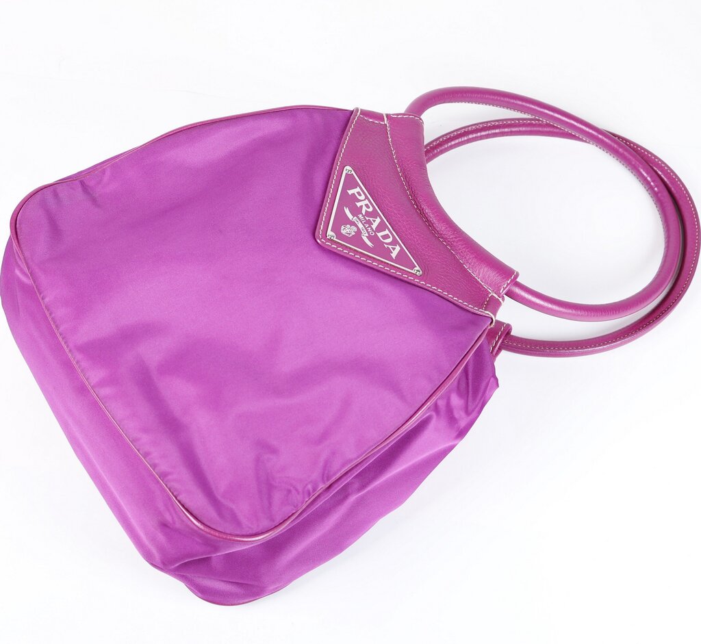 Magenta Ring Handle Shoulder Bag