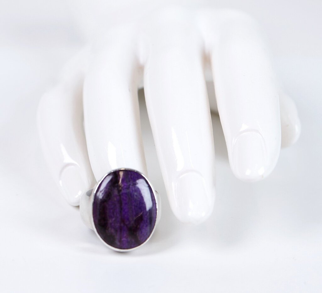 Sterling and Charoite Ring (8.5)