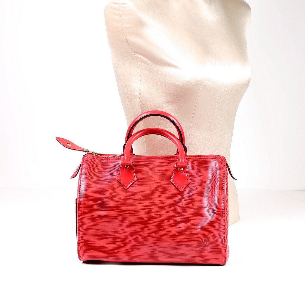 Red Epi Leather "Speedy 25" Bag
