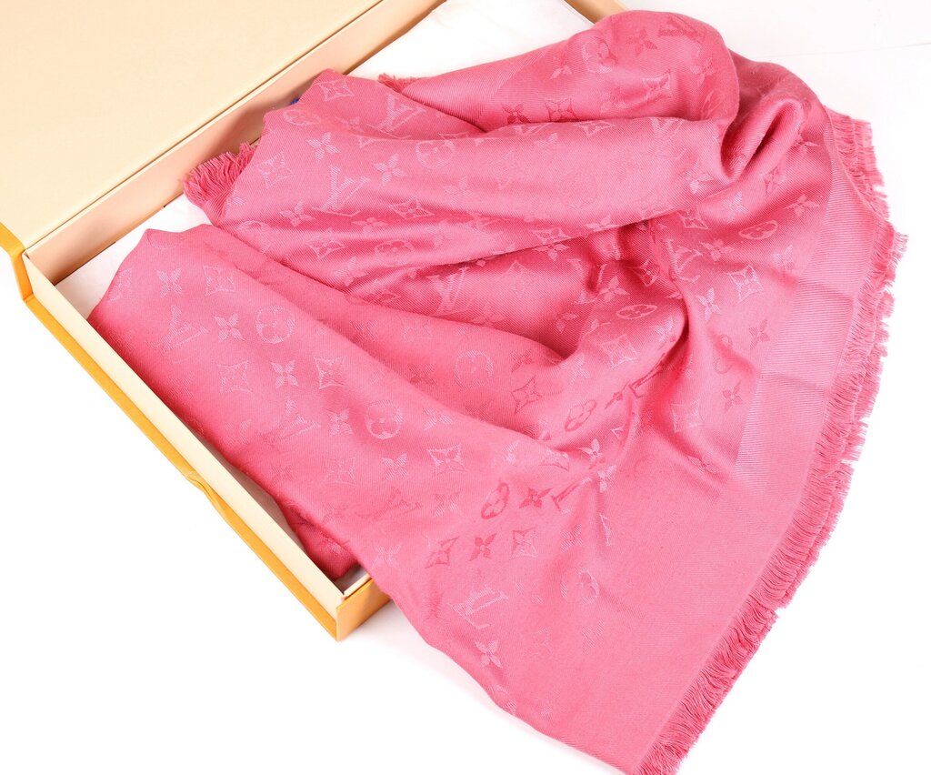 Pink LV Monogram Shawl/Scarf
