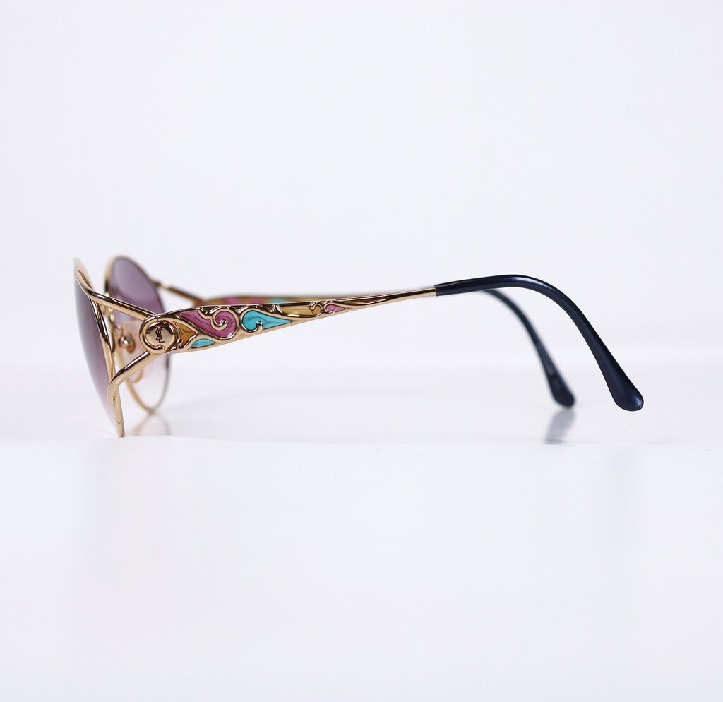 Gold Oval Frame "Stained Glass" Sunglasses