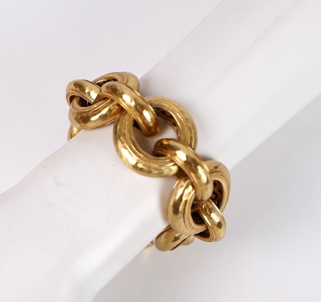 24K Gold Plate 'Cannes Demi Link' Bracelet