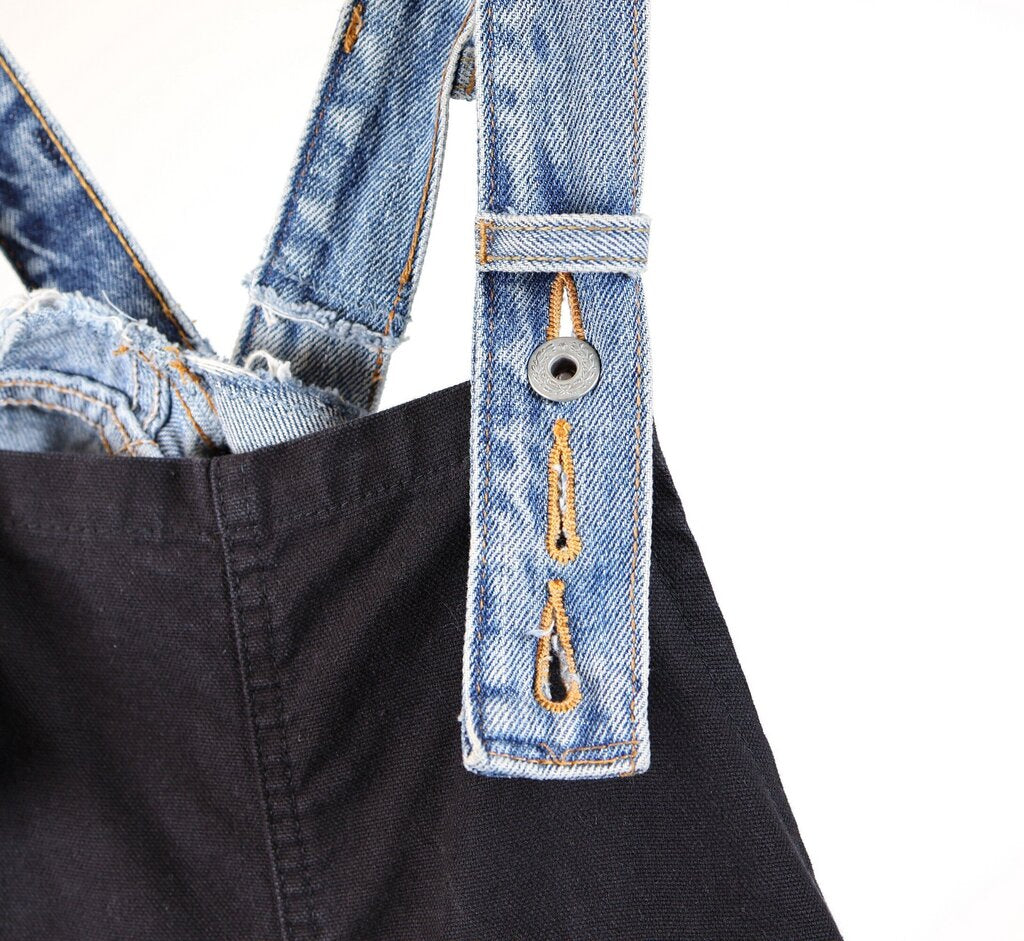 Oversized Mixed Denim Overalls (N/S)