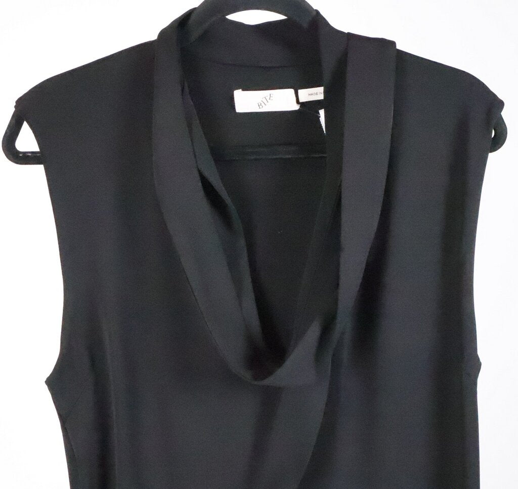 Black Maxi Dress with Neck Tie (M)