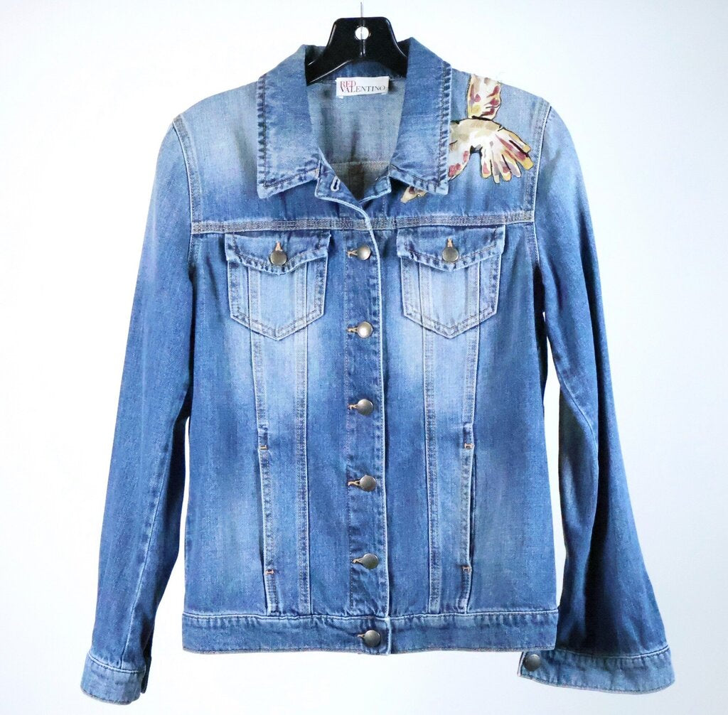 Jean Jacket with Embroidered Birds (40/S)