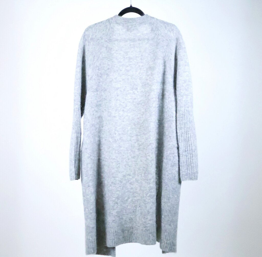 Light Grey Open Front Long Cardigan (S)