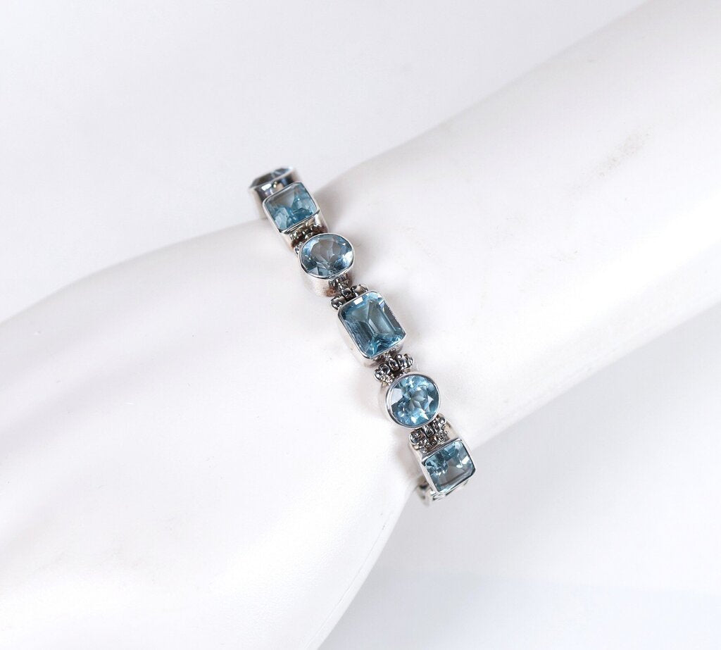 Sterling and Blue Topaz Bracelet