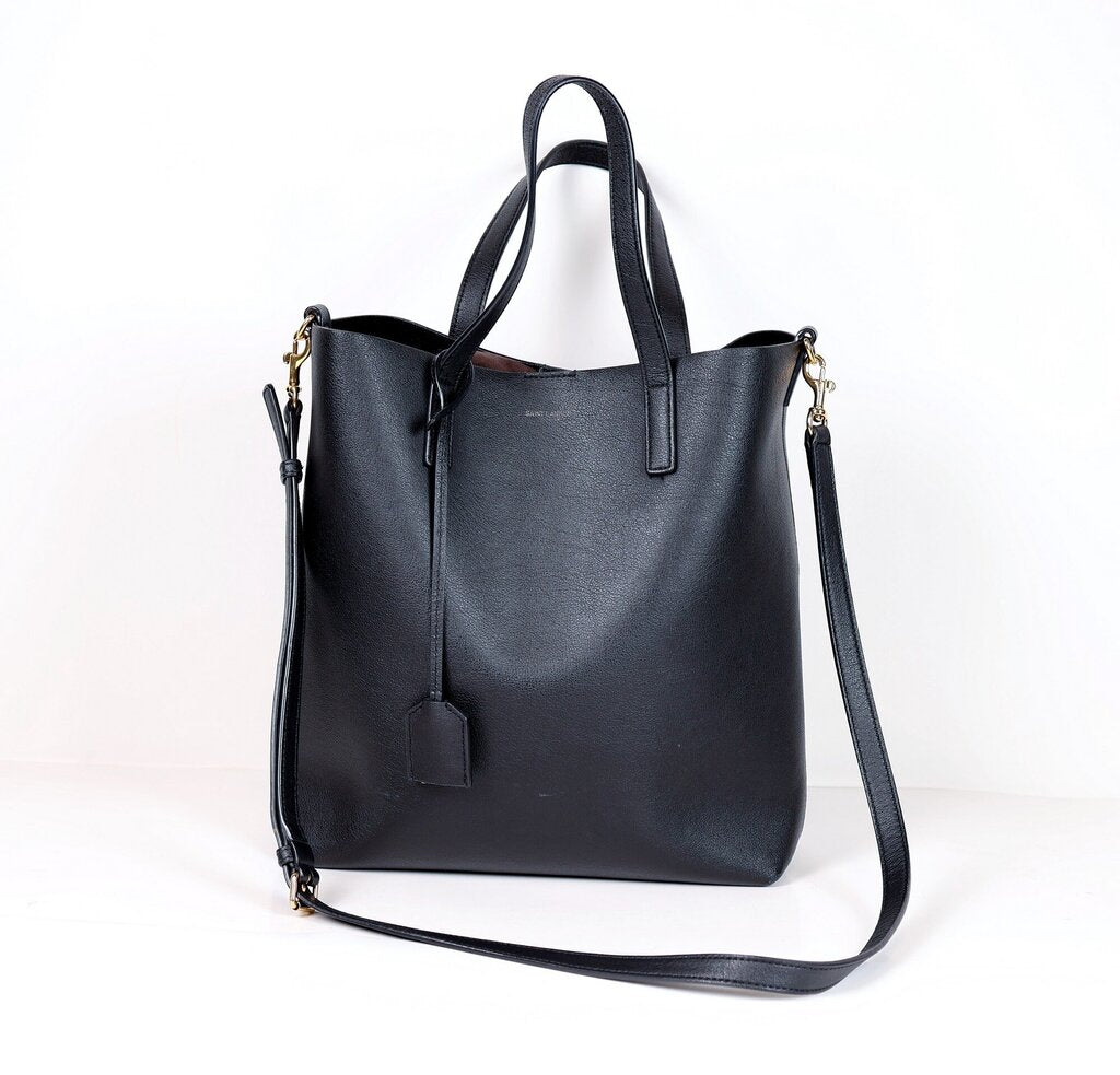 'Toy Tote' in Black Leather