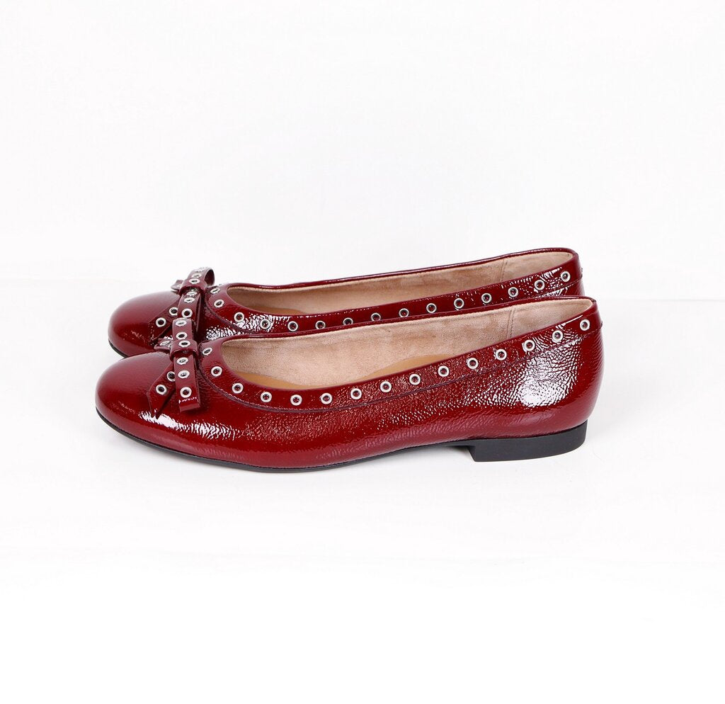Red Patent Leather Ballet Flats (8.5)