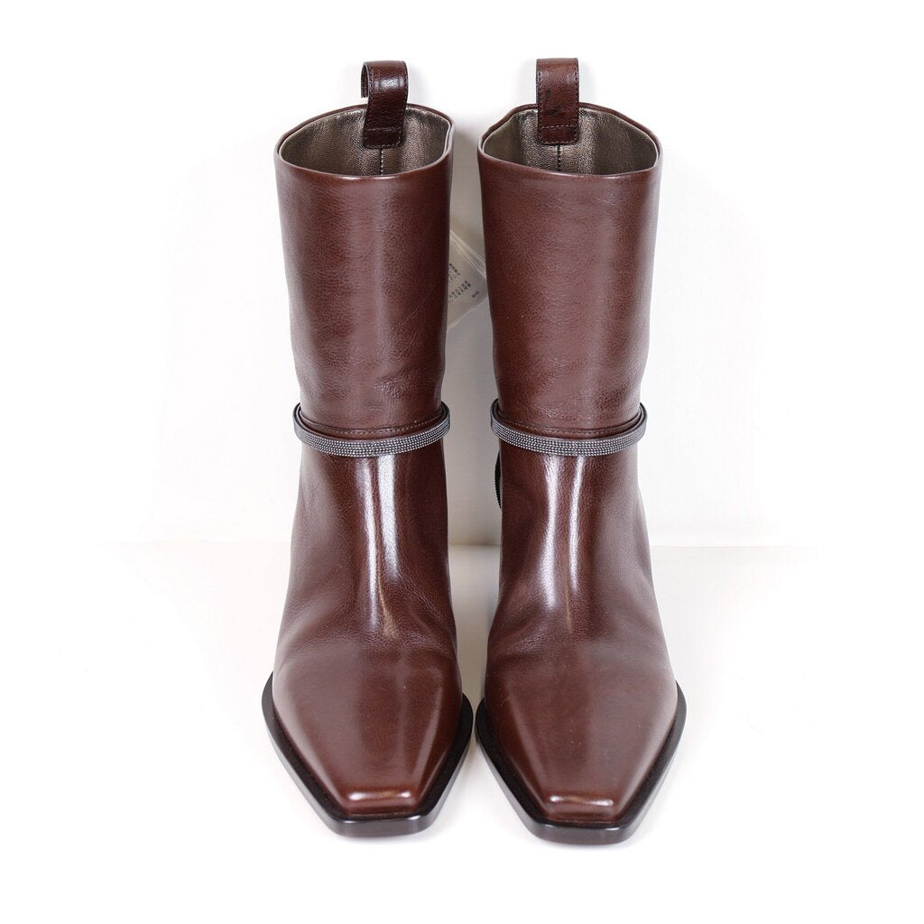 Brown Leather Monili Boot (7.5)