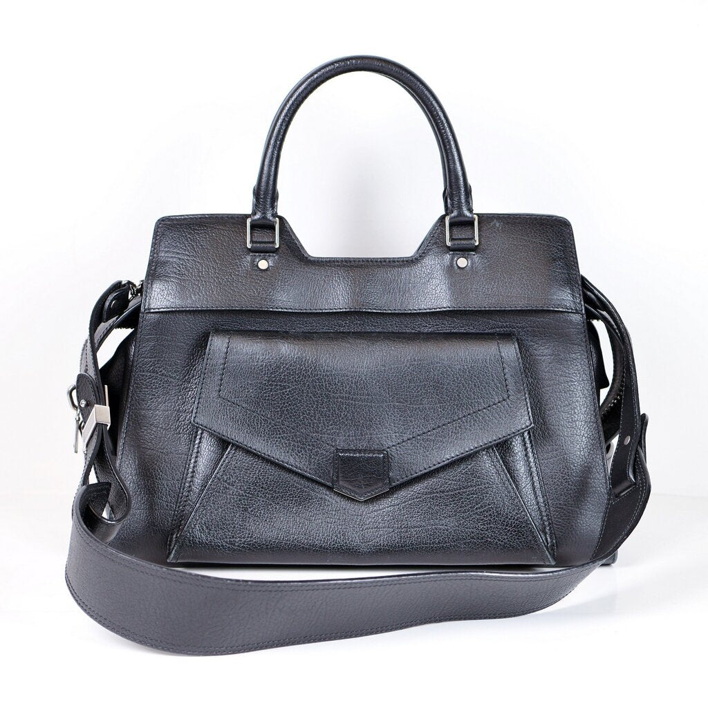 Black Leather Tote/Crossbody