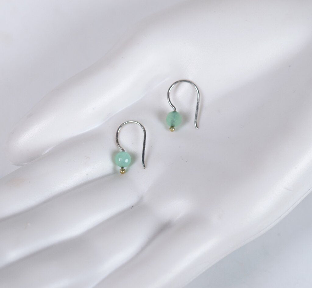 Sterling and Jade Earrings