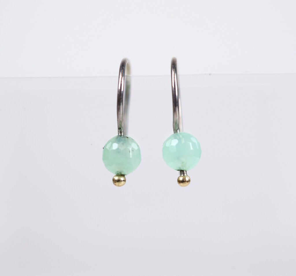 Sterling and Jade Earrings