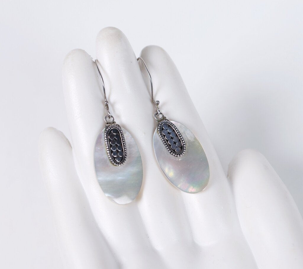 Sterling and Mother-of-Pearl Earrings