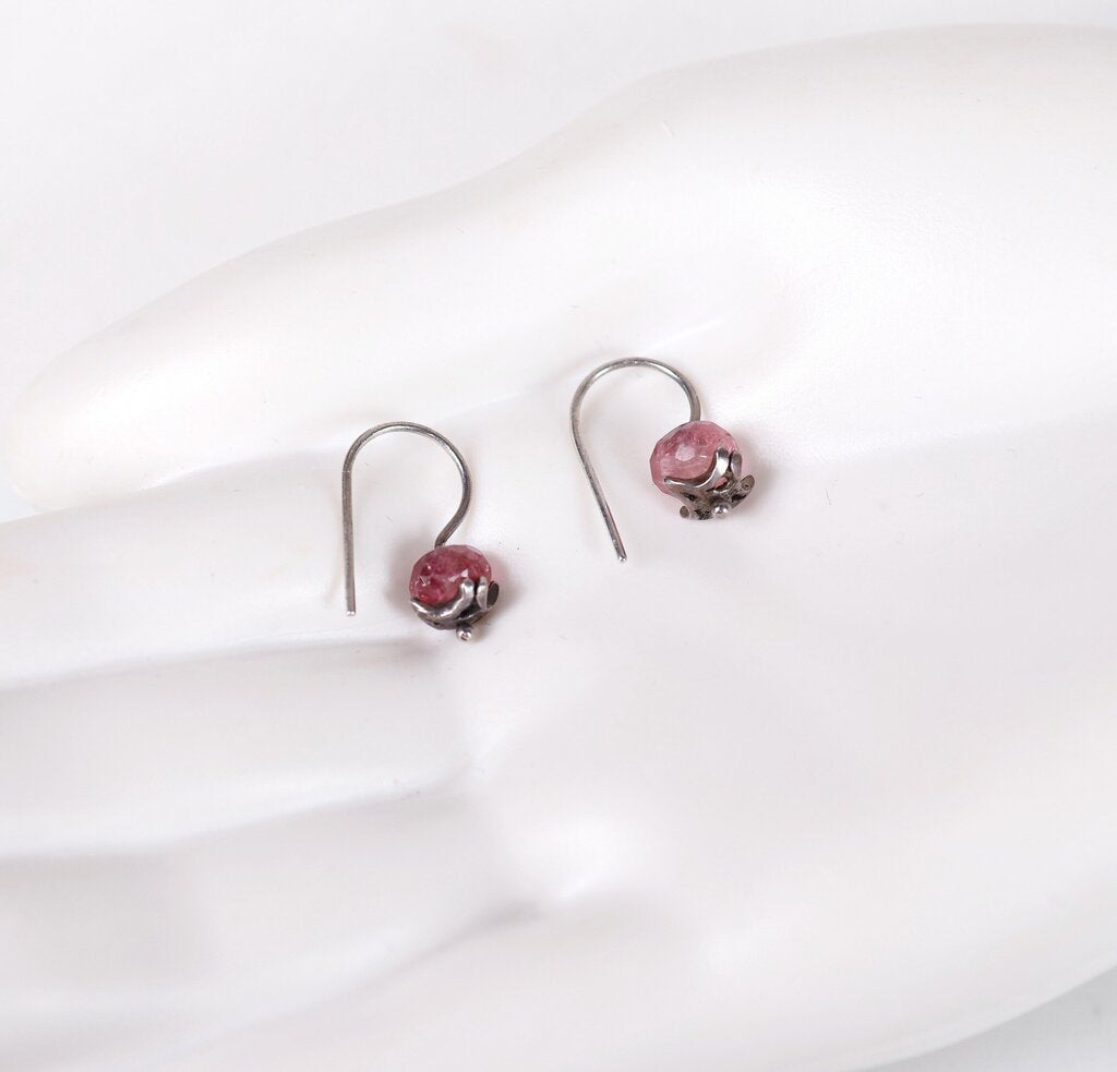 Sterling and Morganite Earrings