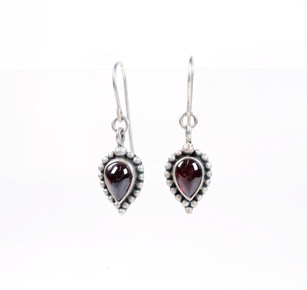 Sterling and Garnet Earrings