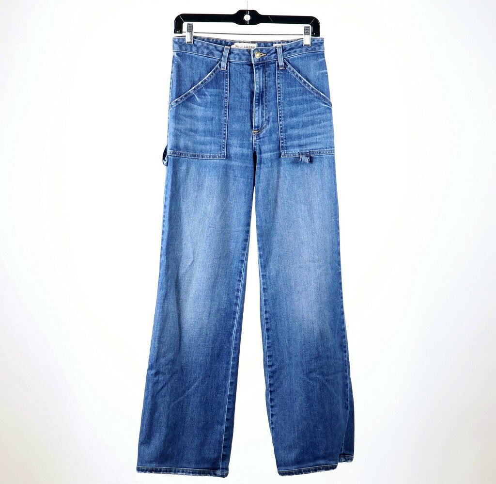 Medium Wash Wide Carpenter Jeans (26)