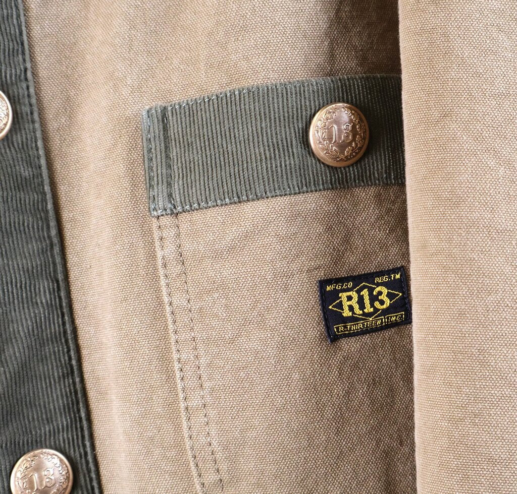 Men's Olive Green Canvas Jacket (L)