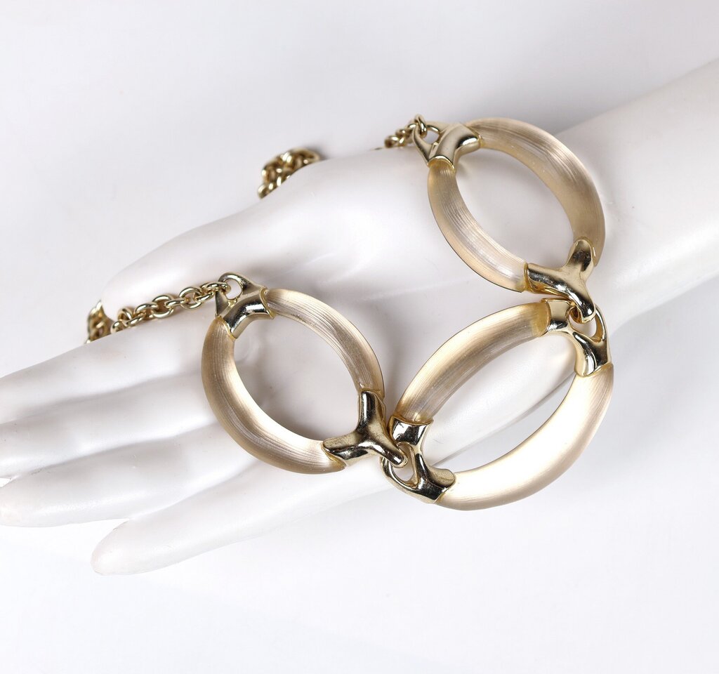 Gold Lucite 'Oversize Links' Necklace