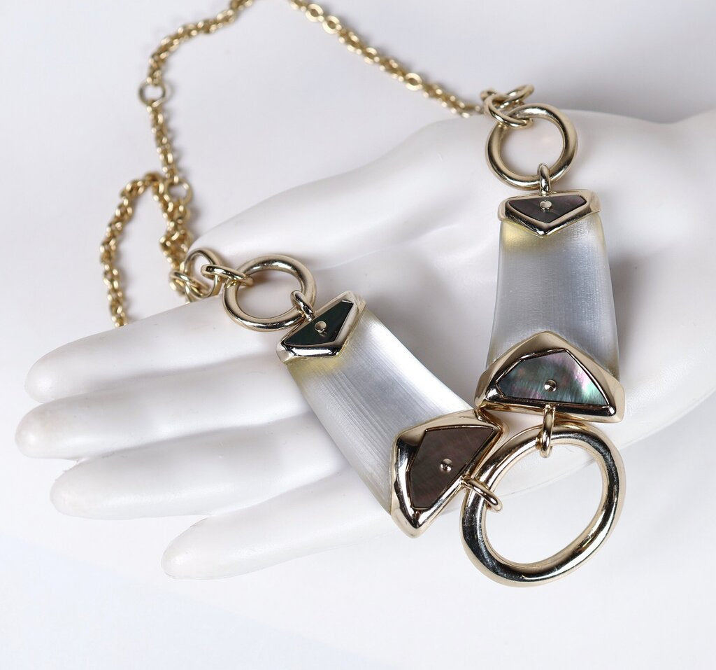 Lucite Necklace 'Horse Bit' Necklace