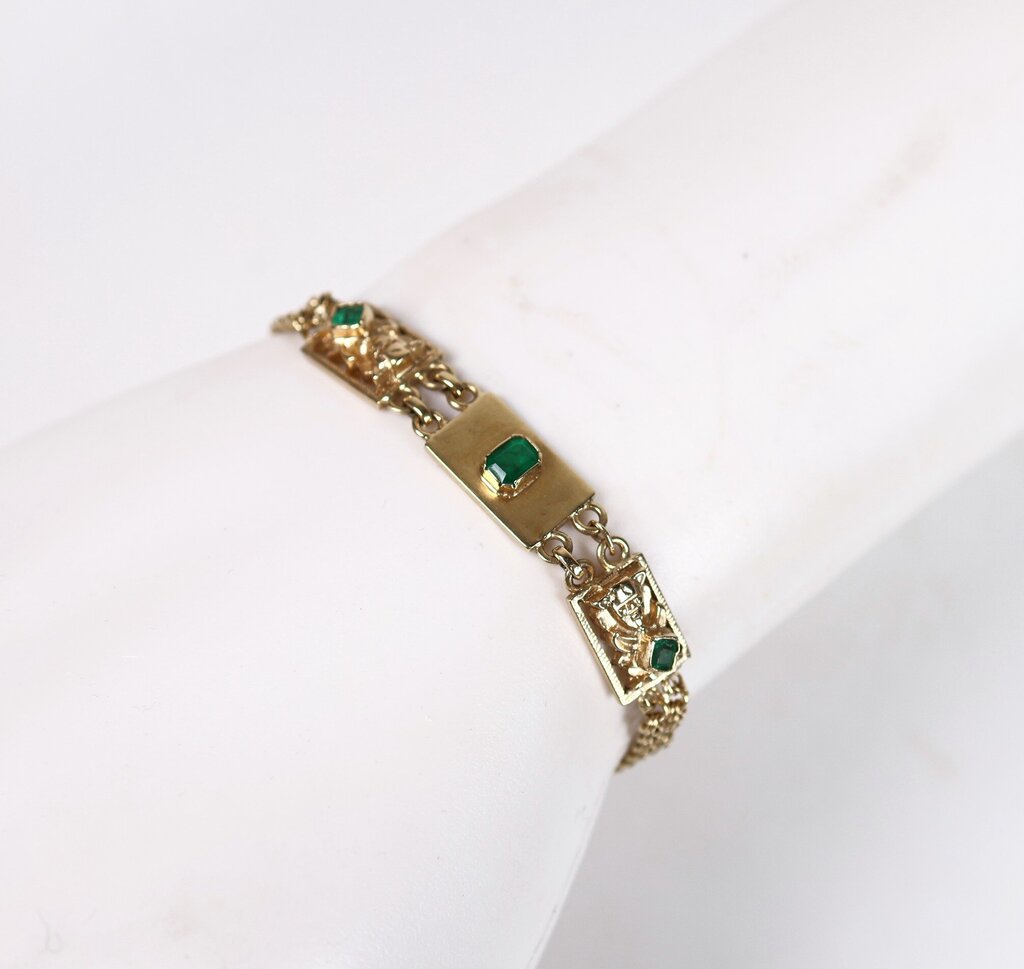 18K Gold and Emerald "Viracocha' Bracelet