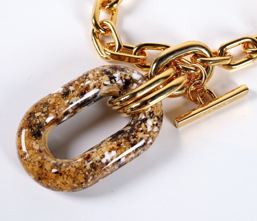 RELIST Gold Tone Oversize Statement Necklace