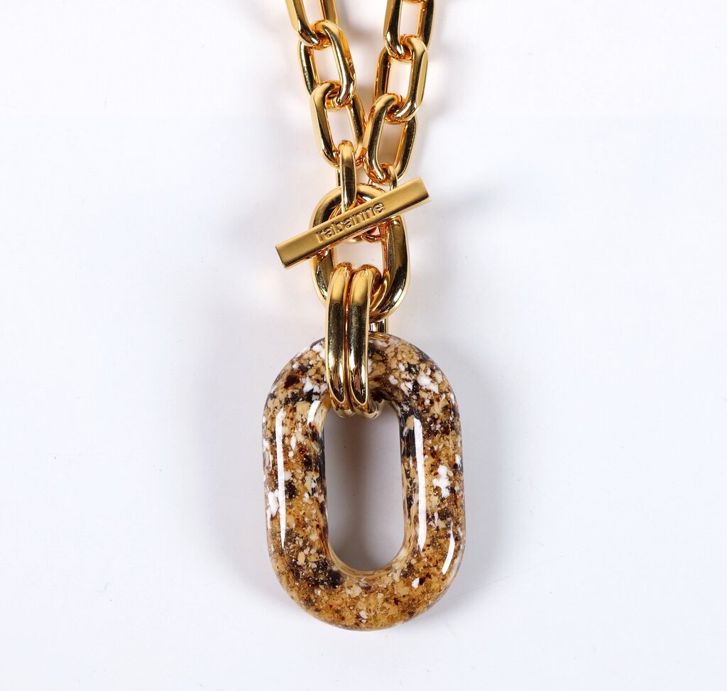 RELIST Gold Tone Oversize Statement Necklace
