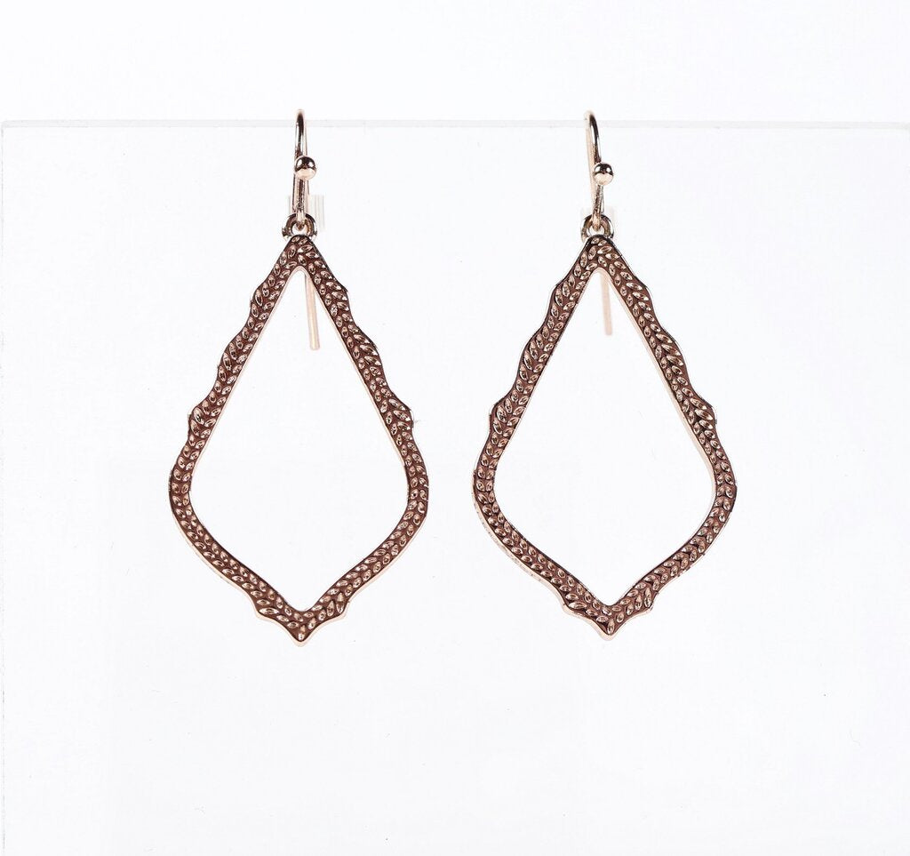 'Sophia' Rose Gold Teardrop Earrings