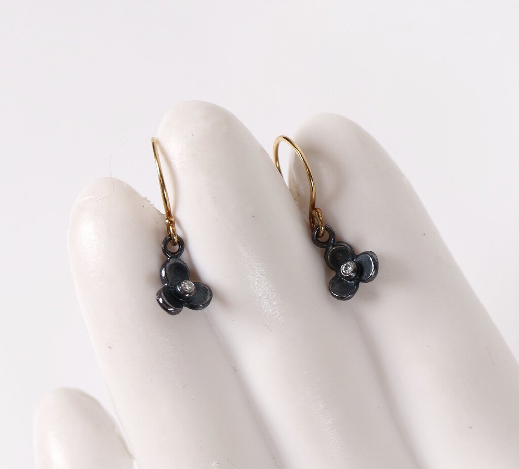 Diamond Sterling and 18K 'Jane' earrings