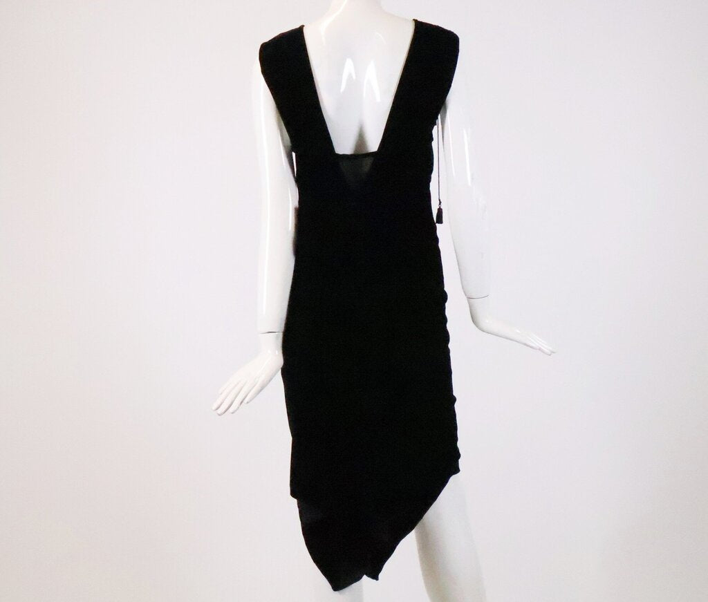 (8) Black Velvet Mini Dress