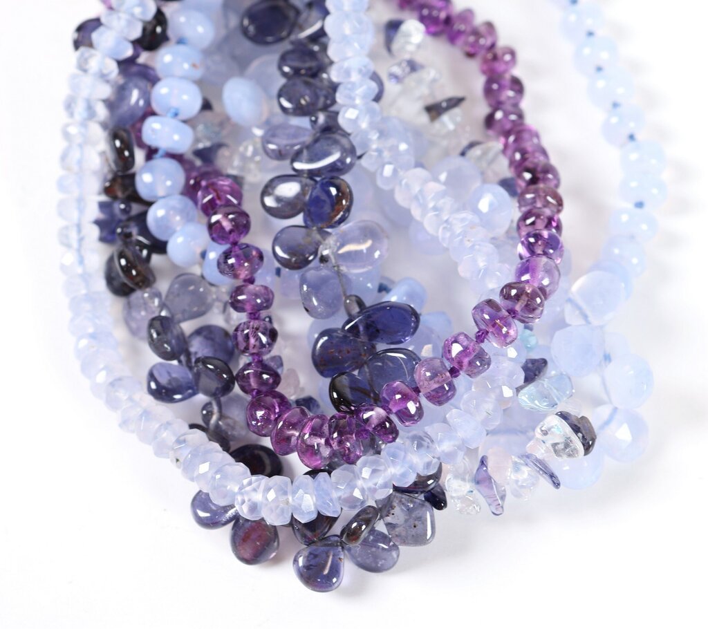 Druzy Amethyst Moonstone and Quartz Bracelet