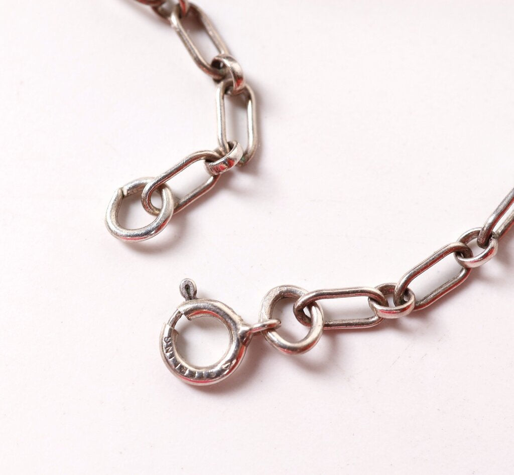 Sterling and Amber Locket Necklace