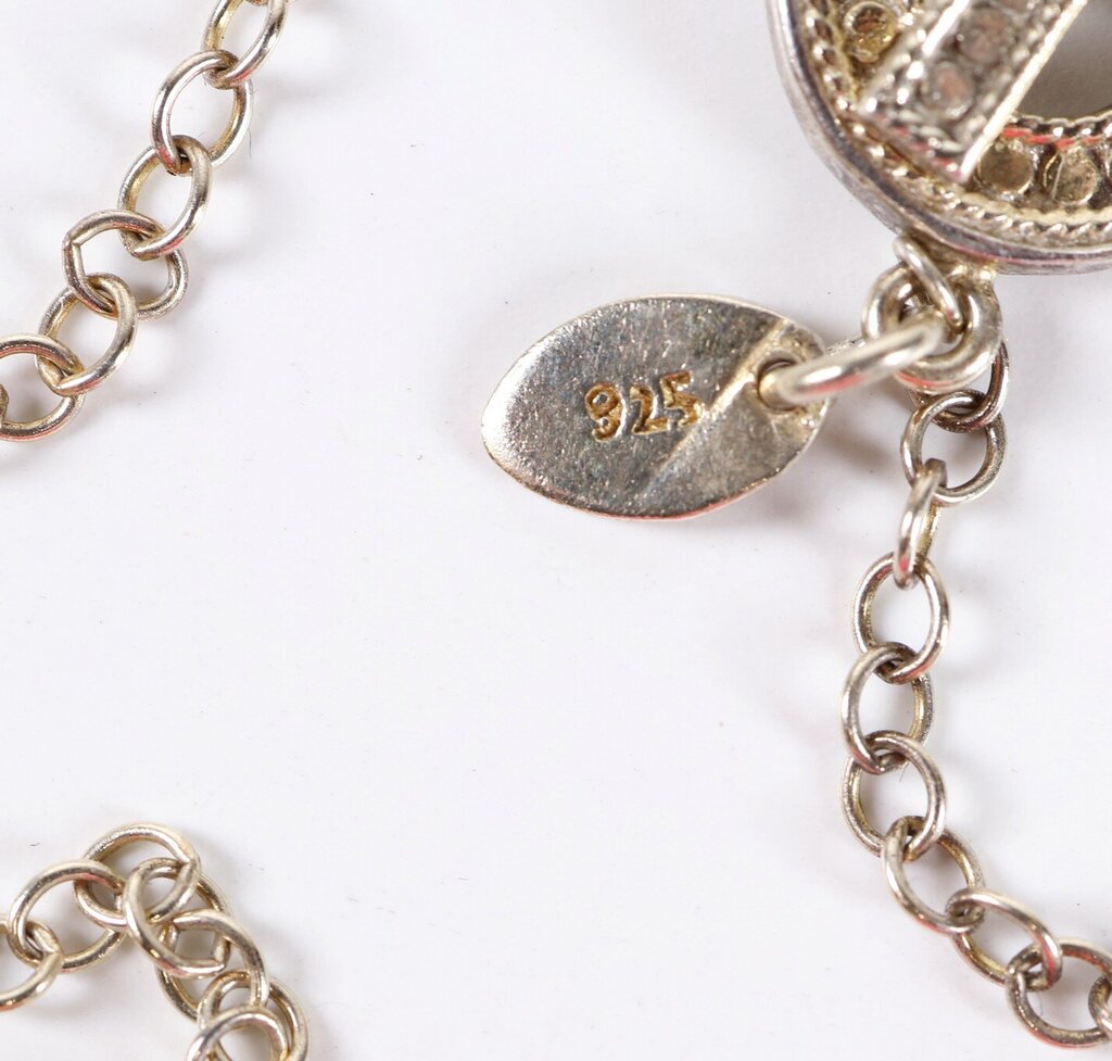 Sterling and 18K Dot Disc Station Necklace