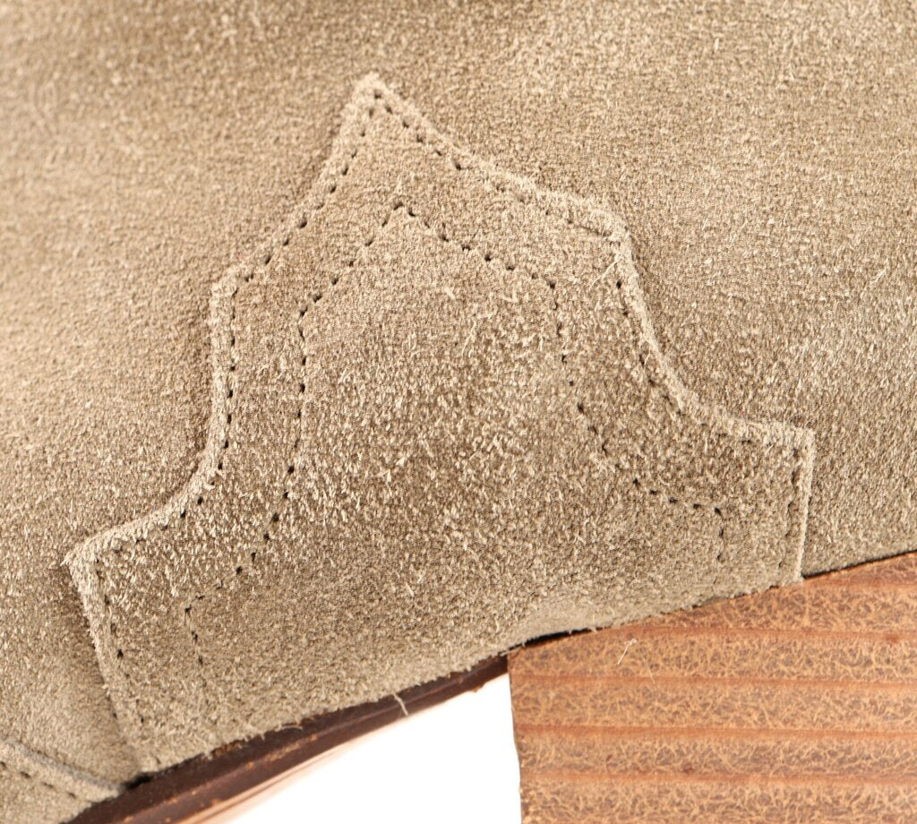 (11) Grey Suede Booties with Block Heel