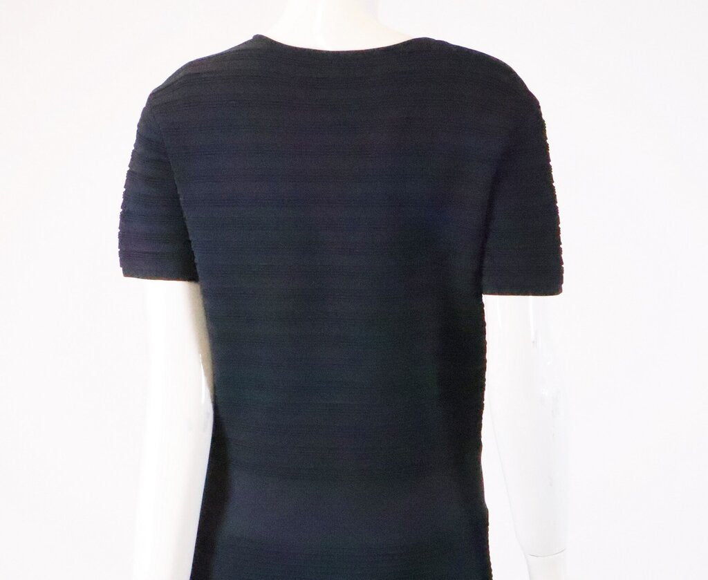 (14) Black Ridged Bodycon Dress