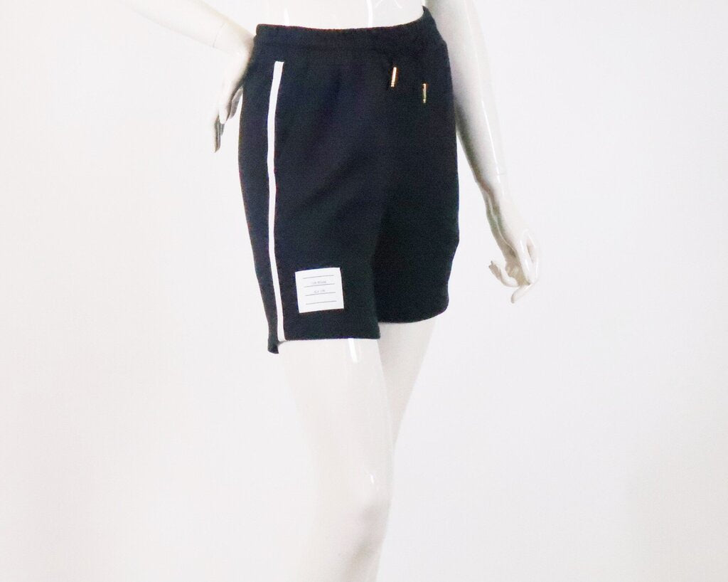 (XS) Navy shorts with white stripe down sides