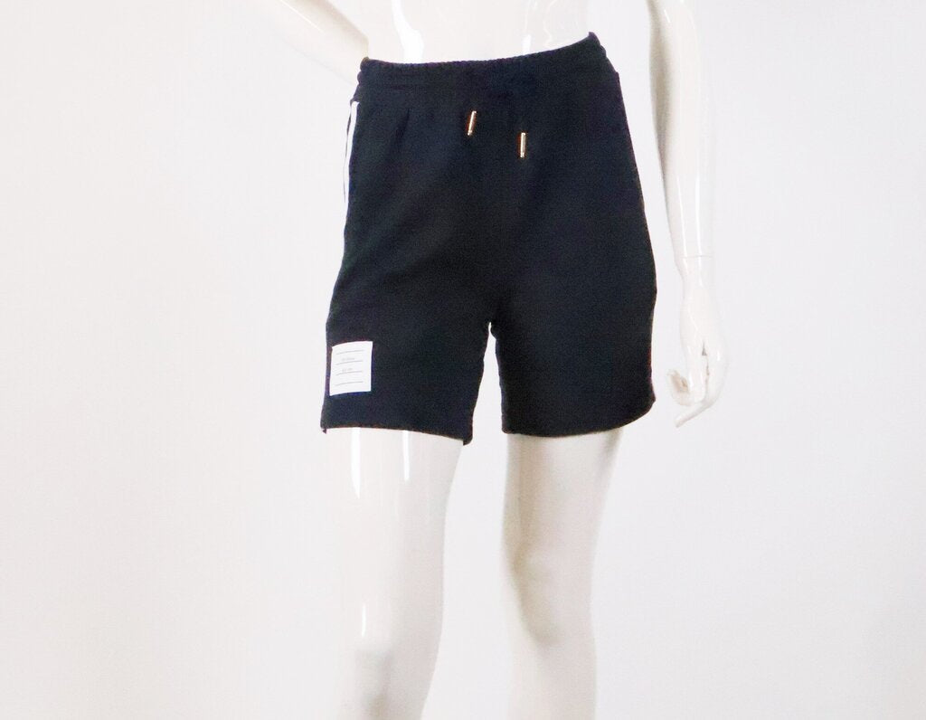 (XS) Navy shorts with white stripe down sides