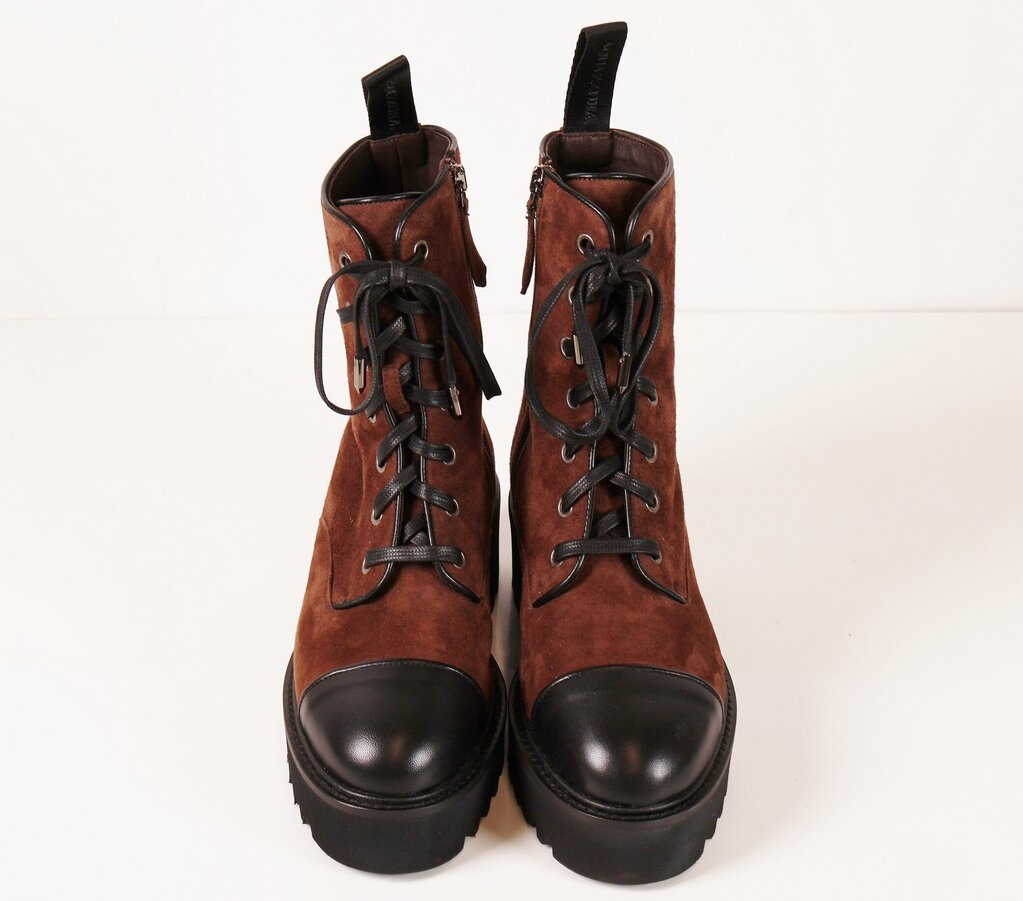 (6) Brown Suede Combat Boots