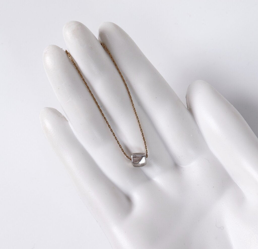 'One Little Faceted Square' Necklace