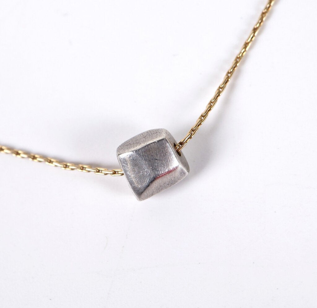 'One Little Faceted Square' Necklace