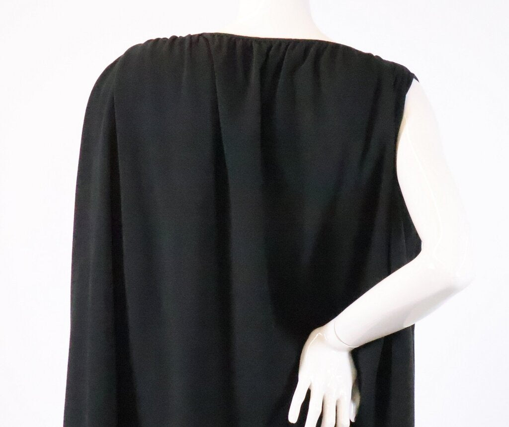 (S) Black Caped Romper