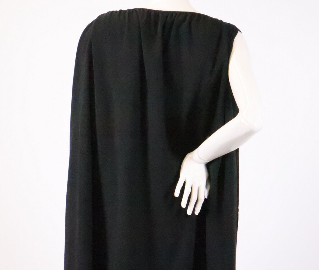 (S) Black Caped Romper