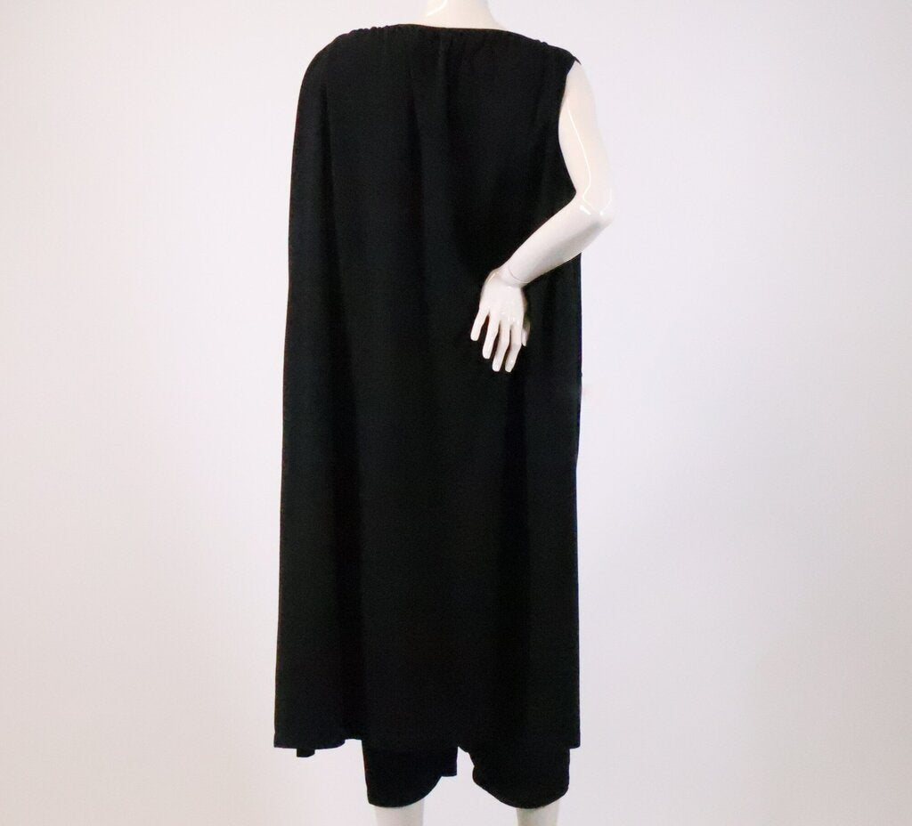 (S) Black Caped Romper